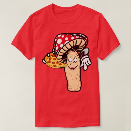 T-shirt Pizza Graphisme Funny Champignons Manger Pizza  (Design devant)