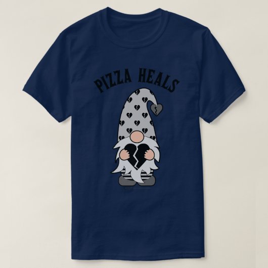 T-shirt Pizza Heals Antivalentines Day Gnome 3261 (Design devant)
