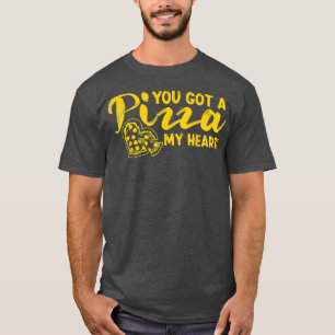 T-shirt Pizza Heart drôle, cadeau de valentines pour homme