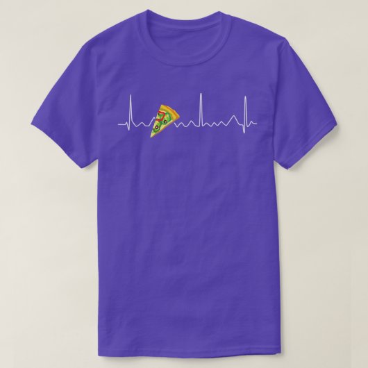 T-shirt Pizza Heartbeat Conception Drôle Pour Les Amateurs (Design devant)