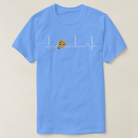 T-shirt Pizza Heartbeat Conception Drôle Pour Les Amateurs (Design devant)