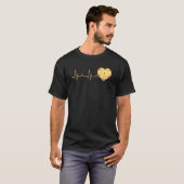 T-shirt Pizza Heartbeat Italian Valentine's Day Pulse (Devant entier)