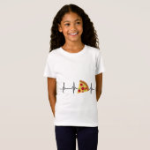 T-Shirt Pizza Heartbeat rythme cardiaque restauration rapi (Devant entier)