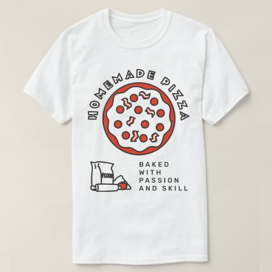 T-shirt Pizza homéade (Design devant)