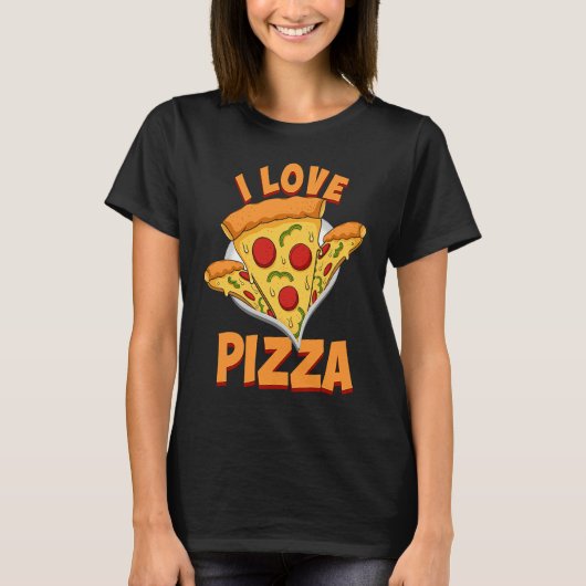 T-shirt Pizza  I Love Food Chef  Restaurant (Devant)