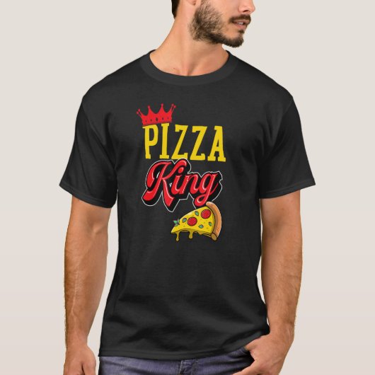 T-shirt Pizza King Cheese Pizza Crown (Devant)