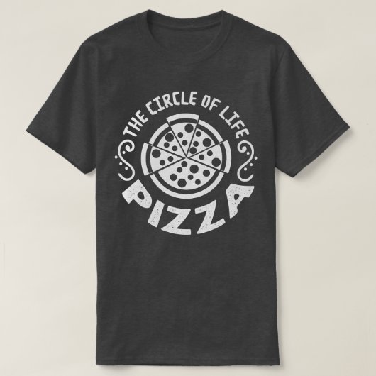 T-shirt Pizza Le Cercle De Vie Rétro 24504530 (Design devant)