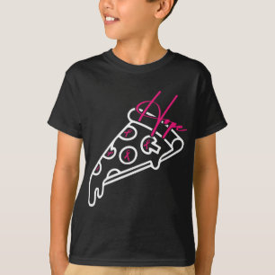 T-shirt Pizza Line Art Breast Cancer Sensibilisation Ruban
