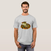 T-shirt Pizza Long Manche Raglan (Devant entier)
