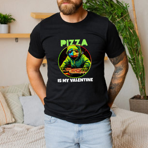 T-shirt Pizza Love Anti Valentine Trendy Funny Jeu cadeau