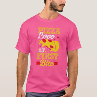 T-shirt Pizza Love At First Bite
