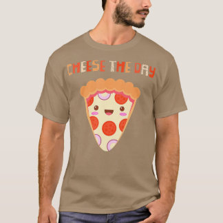 T-shirt Pizza Lover Cheese The Day Funny Pepperoni Slice D