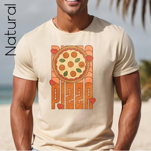 T-shirt Pizza Lover, Drôle Tee Pizza, Pizza Retro
