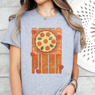 T-shirt Pizza Lover, Drôle Tee Pizza, Pizza Retro