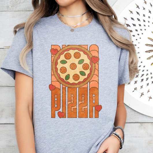 T-shirt Pizza Lover, Drôle Tee Pizza, Pizza Retro