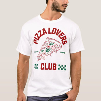 T-shirt Pizza Lovers Club Funny Food Graphic