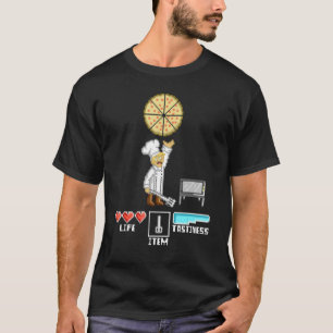 T-shirt Pizza Maker Chef Pixel 8 Bits Retro Console de jeu