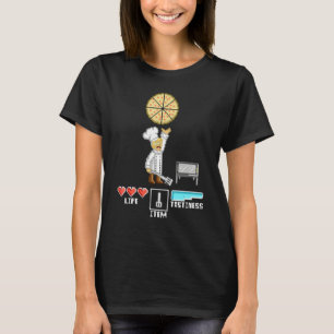 T-shirt Pizza Maker Chef Pixel 8 Bits Retro Console de jeu