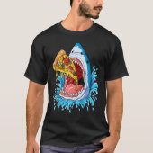 T-shirt Pizza Manger Requin Enfants Garçons Nourriture Jaw (Devant)