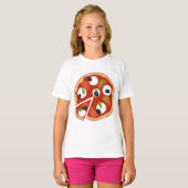 T-shirt Pizza Mozzarella aux Tomates et Basilic (Devant entier)