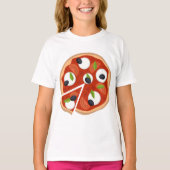 T-shirt Pizza Mozzarella aux Tomates et Basilic (Devant)