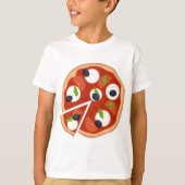 T-shirt Pizza Mozzarella aux Tomates et Basilic (Devant)