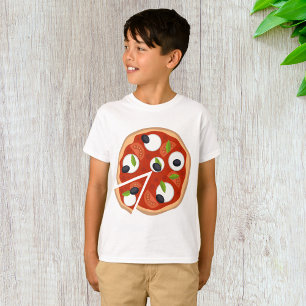 T-shirt Pizza Mozzarella aux Tomates et Basilic