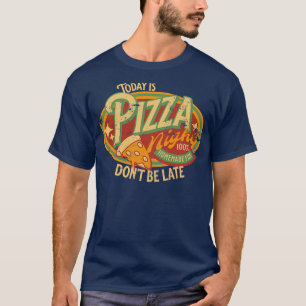 T-shirt Pizza Night fun en détresse
