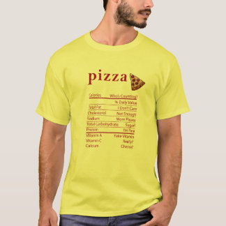 T-shirt Pizza Nutrition Facts Funny Thanksgiving Christmas