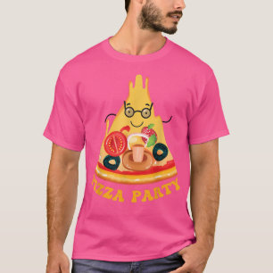 T-Shirt Pizza Party T-Shirt Tranche de pizza de de