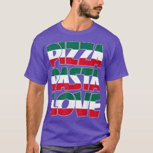 T-shirt Pizza Pasta Love Graphisme Design Italien Américai