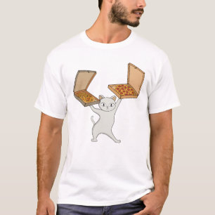 T-shirt Pizza Paws Chat jonglant avec des tartes