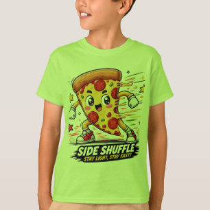 T-shirt Pizza Pepperoni Mignon Mascotte de Cartoon pour Ex