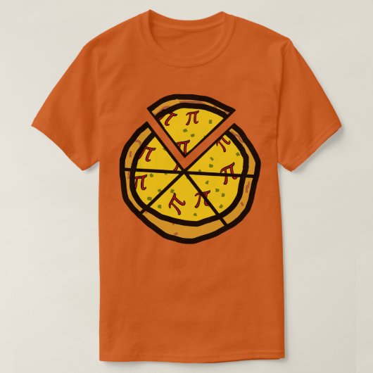 T-shirt Pizza Pi coupé pour les fans de maths affamés (Design devant)
