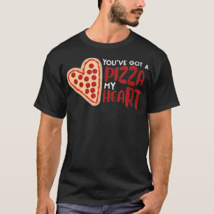 T-shirt Pizza Pie Heart Formé Funny Food Pun Joke et