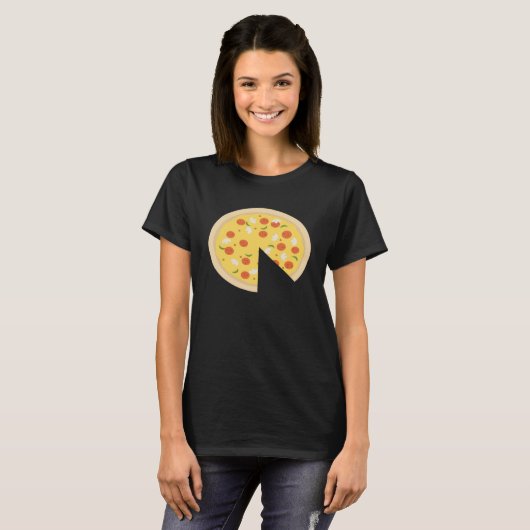 T-shirt Pizza Piece Slice Missing Père Son mignon (Devant entier)