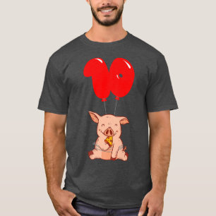 T-shirt Pizza Pig 10e anniversaire de la fête de ballon po