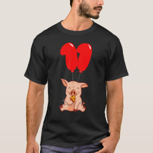 T-shirt Pizza Pig 11e anniversaire de la fête de ballon po