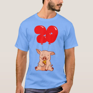 T-shirt Pizza Pig - 20e anniversaire - Enfants Balloon Par