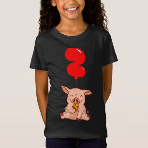 T-Shirt Pizza Pig - 2e anniversaire - Kids Balloon Party
