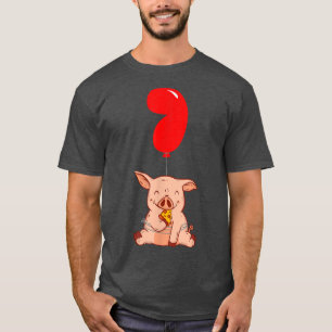 T-shirt Pizza Pig - 7e anniversaire - Enfants Balloon Part