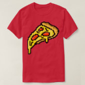 T-shirt Pizza Pixel 8 Bitmap Pixelated Computer Graphic 22 (Design devant)