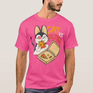 T-shirt Pizza Plat Italienne Pizza Plat Chat contre délici
