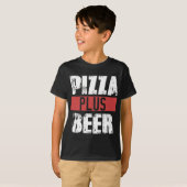 T-shirt Pizza Plus Bière Restauration Rapide Alcool Party (Devant entier)