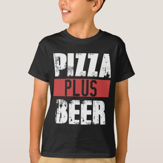 T-shirt Pizza Plus Bière Restauration Rapide Alcool Party (Devant)