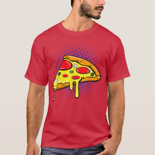T-shirt Pizza Pop Art 80s 90s 80s 90s Theme Vintage Party 