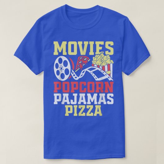 T-shirt Pizza Popcorn Lover (Design devant)