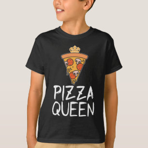 T-shirt Pizza Queen Funny Food Amateurs Cadeau