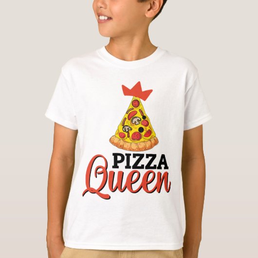 T-shirt Pizza Queen Funny Pizza (Devant)