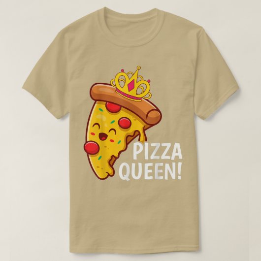 T-shirt Pizza Queen mignonne Pizza Lover Junk Food Squad d (Design devant)